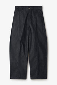 sage NATION WELT TROUSER RAW DENIM RAW BLACK
