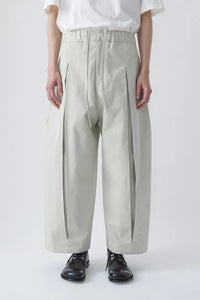 sage NATION  Box Pleat Trouser   Ivory
