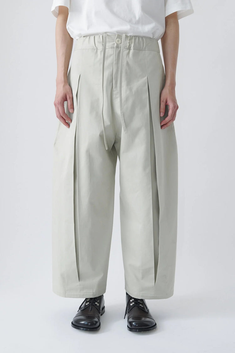 sage NATION  Box Pleat Trouser   Ivory