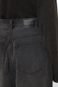 CODA BLACK WASHED DISTRESSED EXTENDED CUT LUFT JEANS