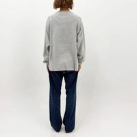 REMI RELIEF WタックヘンリーネックロンT  heathergray