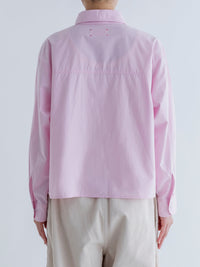 MEYAME FLY FRONT SHORT SHIRTS PINK