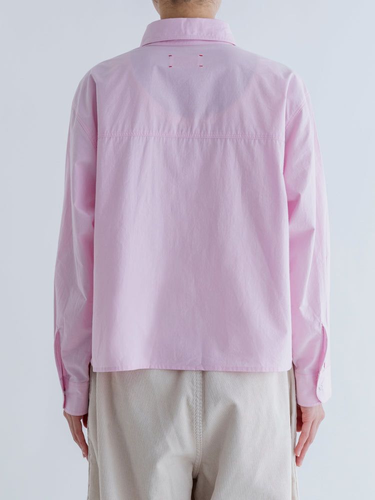 MEYAME FLY FRONT SHORT SHIRTS PINK