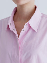 MEYAME FLY FRONT SHORT SHIRTS PINK