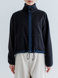 MEYAME  FLEECE SNAP SHORT JACKET OLIVE