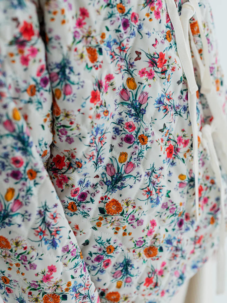 MEYAME FLOWER QUILTED JACKET MEY-2508 WHITE