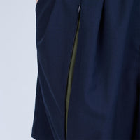 UNTRACE Knee Shorts _263 DARK NAVY / OLIVE