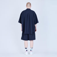 UNTRACE Knee Shorts _263 DARK NAVY / OLIVE