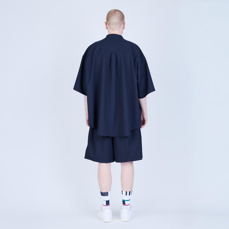 UNTRACE Knee Shorts _263 DARK NAVY / OLIVE