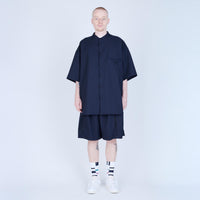 UNTRACE Knee Shorts _263 DARK NAVY / OLIVE