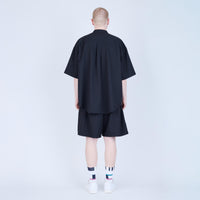 UNTRACE Knee Shorts _263 BLACK/DARK BROWN