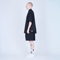 UNTRACE Knee Shorts _263 BLACK/DARK BROWN