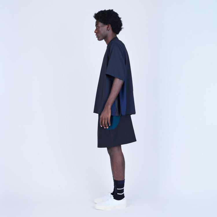UNTRACE　_271 レジャーショーツ BLACK MULTI