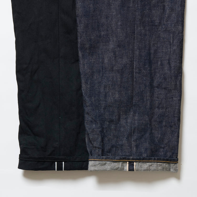 A VONTADE Gardener Apron Shirts LS NAVY MULTI STRIPE
