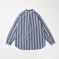 A VONTADE Gardener Apron Shirts LS NAVY MULTI STRIPE