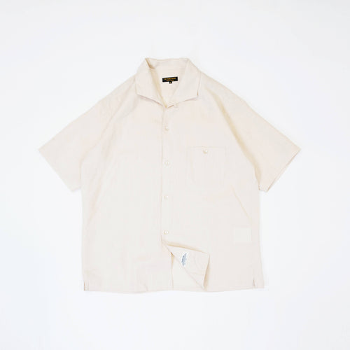 A VONTADE Italian Open Collar Shirts SS VTD-0398-SH ECRU