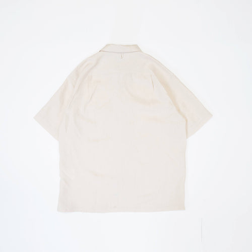 A VONTADE   Italian Open Collar Shirts SS VTD-0398-SH ECRU