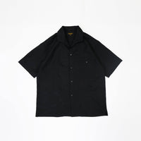 A VONTADE   Italian Open Collar Shirts SS VTD-0398-SH BLACK