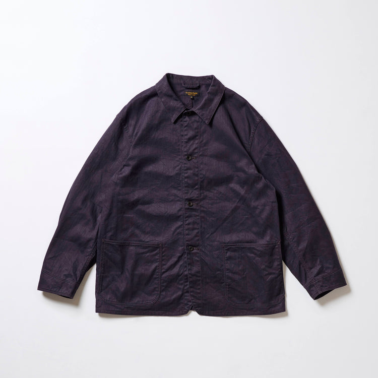 A VONTADE  40's Coverall -C/L Herringbone- VTD-0573-JK EGGPLANT