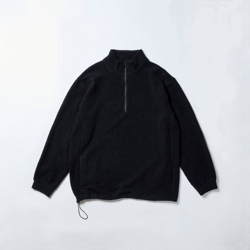 A VONTADE  Wool Pile Half Zip Pullover VTD-0640-CS #4 DK NAVY
