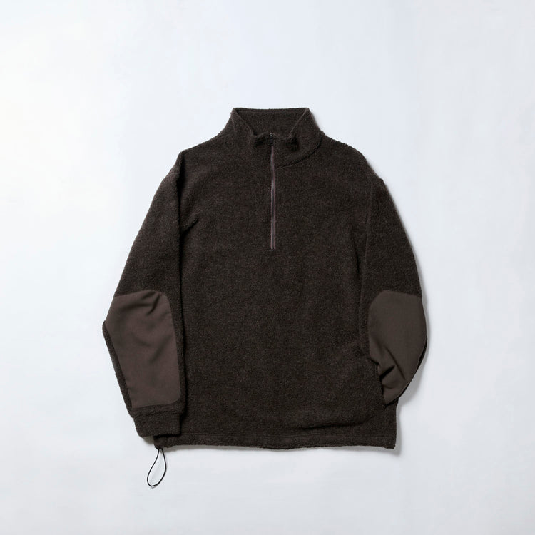 A VONTADE  Wool Pile Half Zip Pullover VTD-0640-CS #9 DK.BROWN