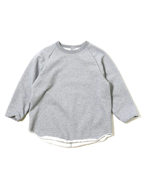 WALLA WALLA SPORT 9oz FLEECE 3/4 BASEBALL SWEAT H.GREY
