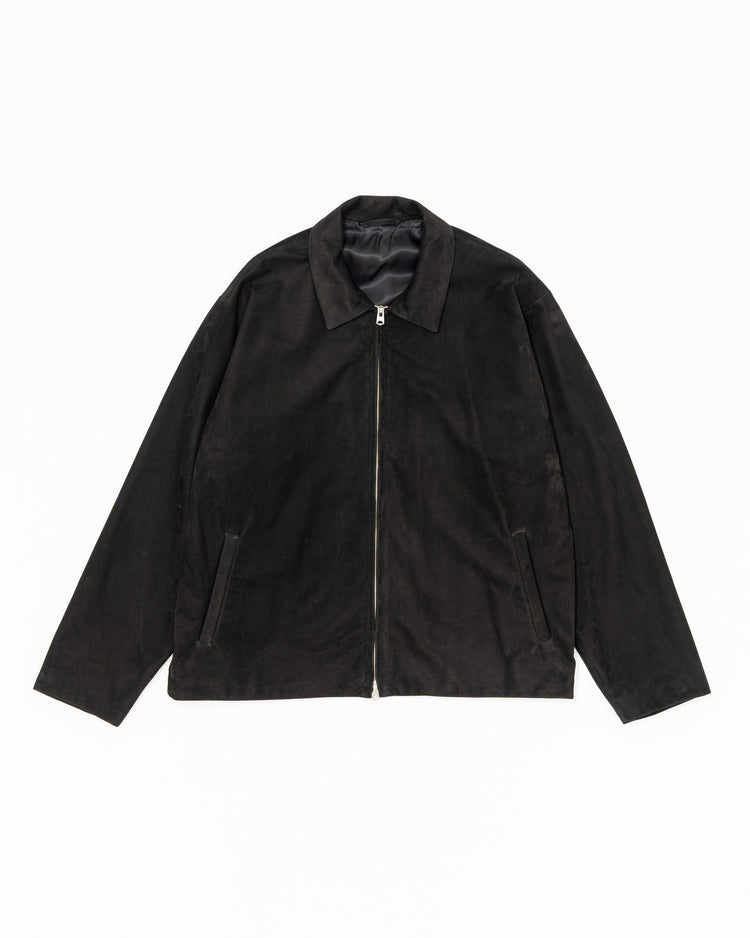 YOKO SAKAMOTO ZIP BLOUSON BLACK NUBUCK LEATHER YS-26AW-05