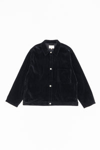 YOKO SAKAMOTO WORK BLOUSE CORDUROY Black YS-26AW-24