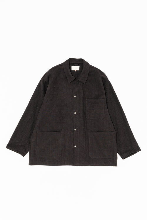 YOKO SAKAMOTO MAX HIGH COUNT HEMP WORK SHIRT BROWN YS-26AW-40
