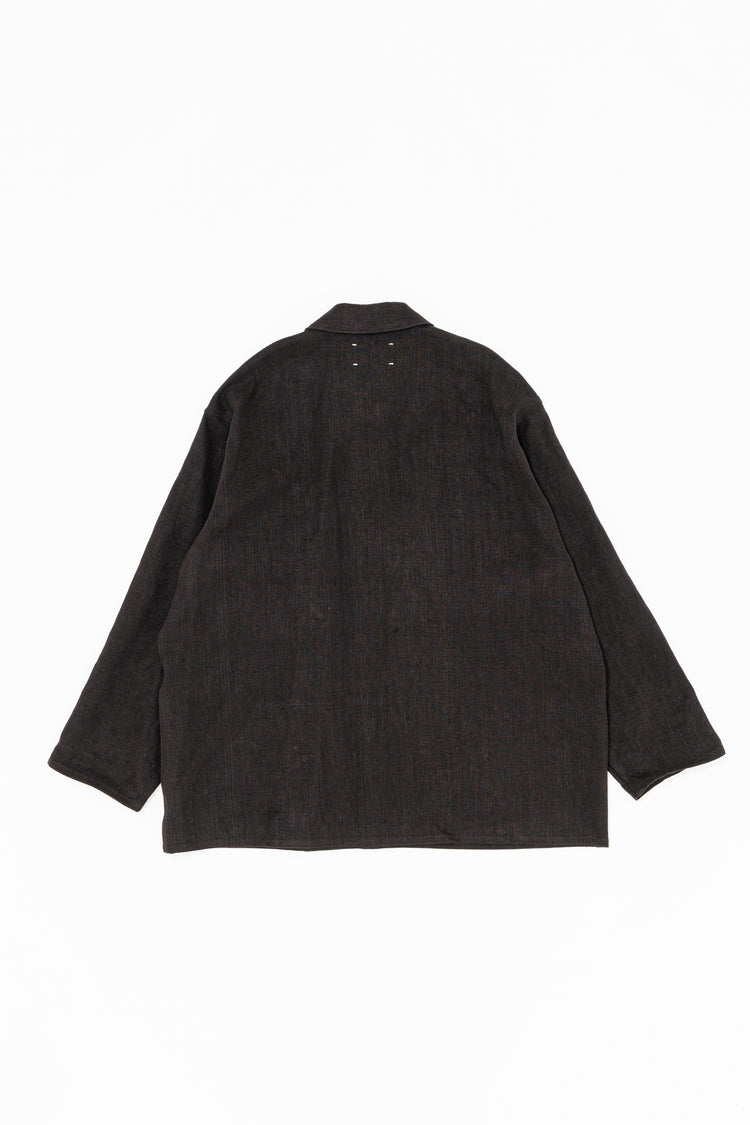 YOKO SAKAMOTO MAX HIGH COUNT HEMP WORK SHIRT BROWN YS-26AW-40