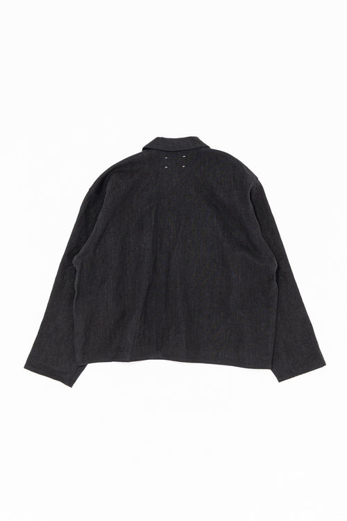 YOKO SAKAMOTO MAX HIGH COUNT HEMP WORK SHIRT SHORT BLACK YS-26AW-41