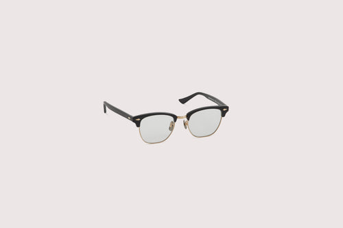 NOCHINO OPTICAL YUGEN #1. GLOSS BLACK & CHAMPAGNE GOLD × CLEAR to GRAY (dimming)