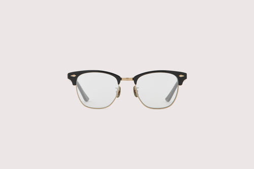 NOCHINO OPTICAL YUGEN #1. GLOSS BLACK & CHAMPAGNE GOLD × CLEAR to GRAY (dimming)