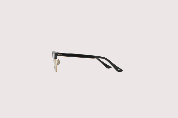 NOCHINO OPTICAL  YUGEN #1. GLOSS BLACK & CHAMPAGNE GOLD × CLEAR to GREY (調光)