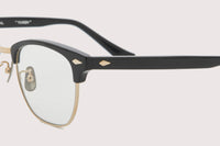 NOCHINO OPTICAL YUGEN #1. GLOSS BLACK & CHAMPAGNE GOLD × CLEAR to GREY (Photochromic)