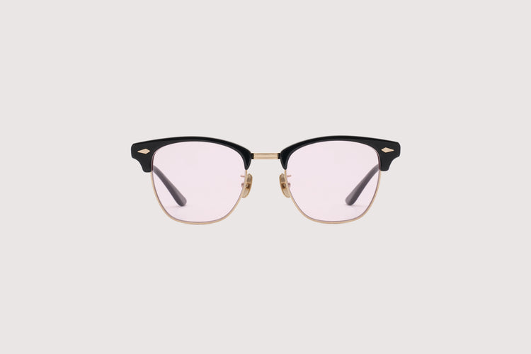 NOCHINO OPTICAL YUGEN #10. GLOSS BLACK & CHAMPAGNE GOLD × SAKURA to D.GREY (dimming)