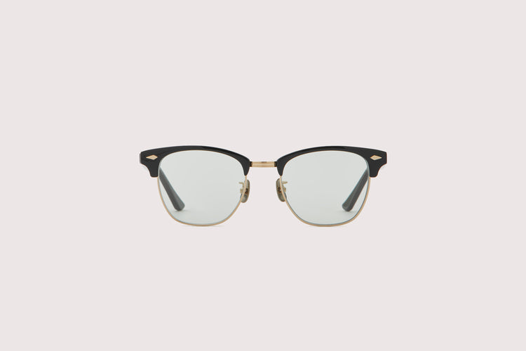 NOCHINO OPTICAL YUGEN #2. GLOSS BLACK & CHAMPAGNE GOLD × GRAY GREEN to D.GREY (dimming)
