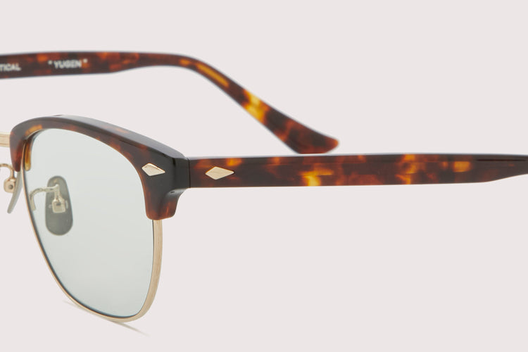 NOCHINO OPTICAL / YUGEN #3. RICH AMBER & CHAMPAGNE GOLD × GREY GREEN TO D.GREY (Photochromic Model)