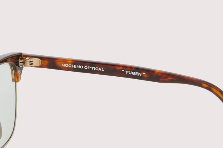 NOCHINO OPTICAL / YUGEN #3. RICH AMBER & CHAMPAGNE GOLD × GREY GREEN TO D.GREY (Photochromic Model)