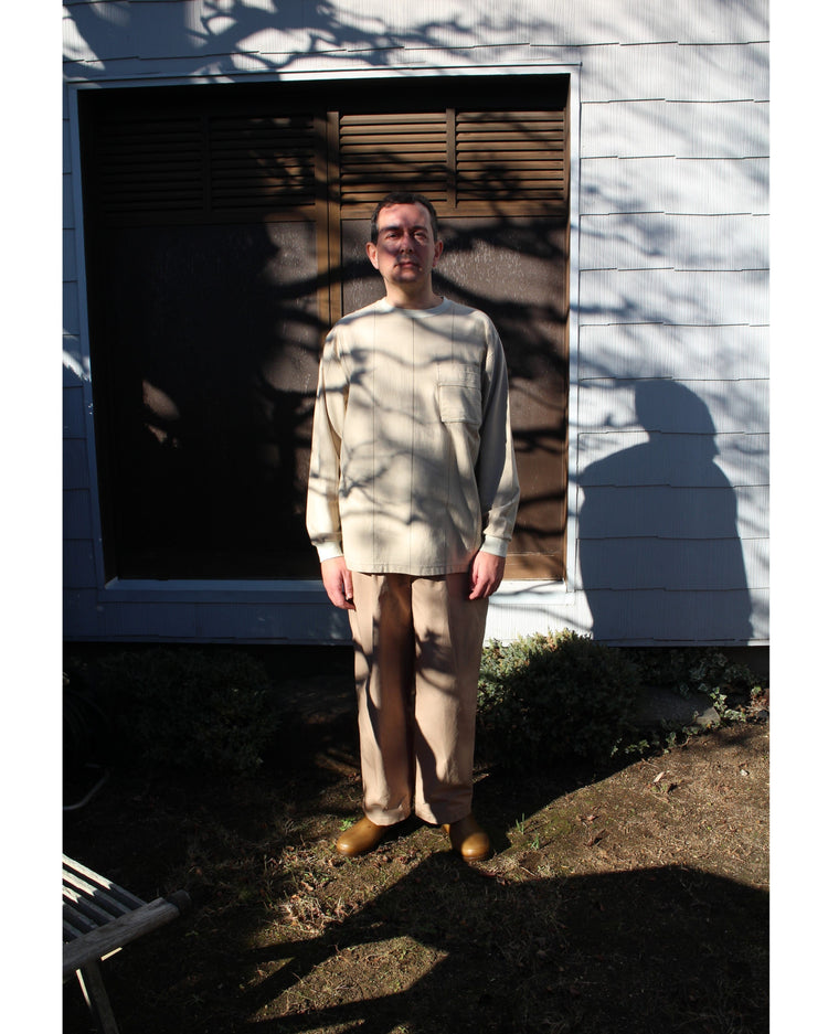 NOROLL / UNEVENNESS L/S TEE LT BEIGE