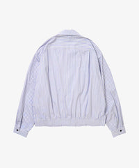 Sillage  rib blouson high count blue stripe