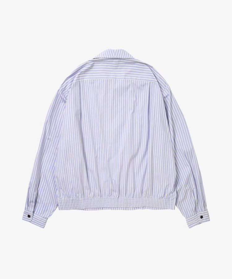 Sillage  rib blouson high count blue stripe