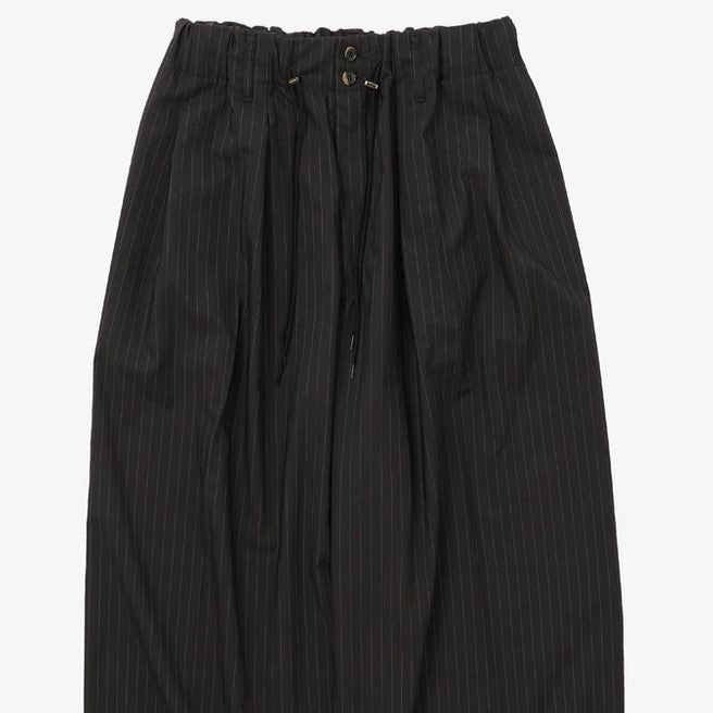 Sillage / circular pants black stripe twill