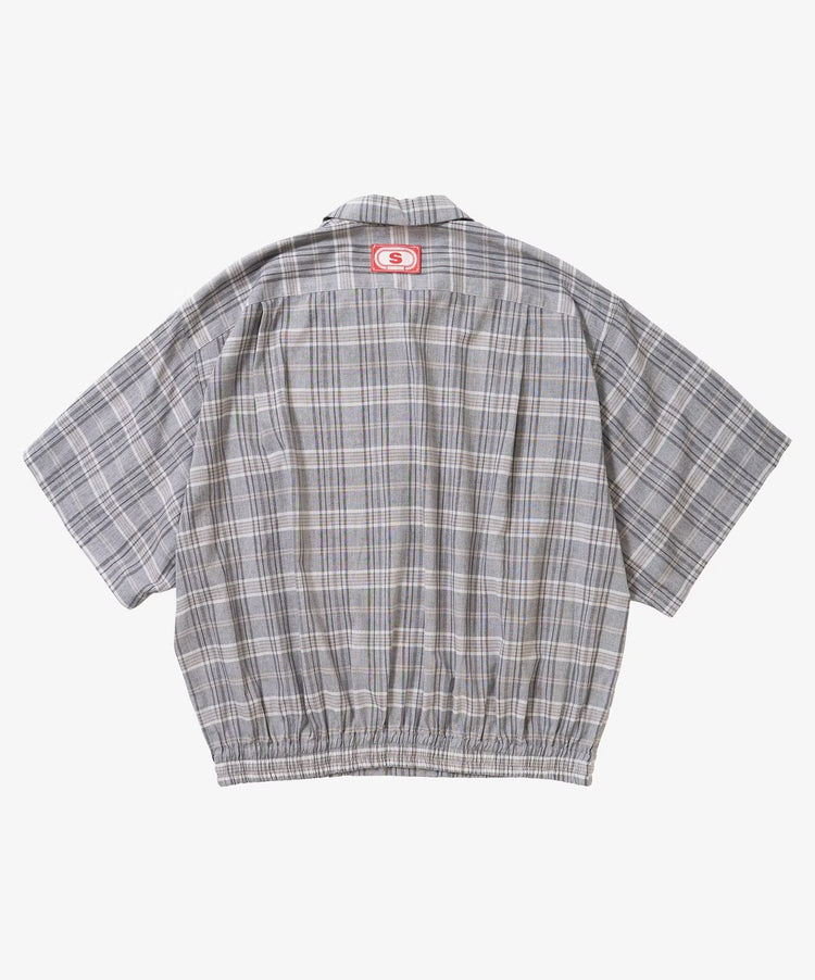 Sillage  banshu ori ribbed shirts plaid short sleeve