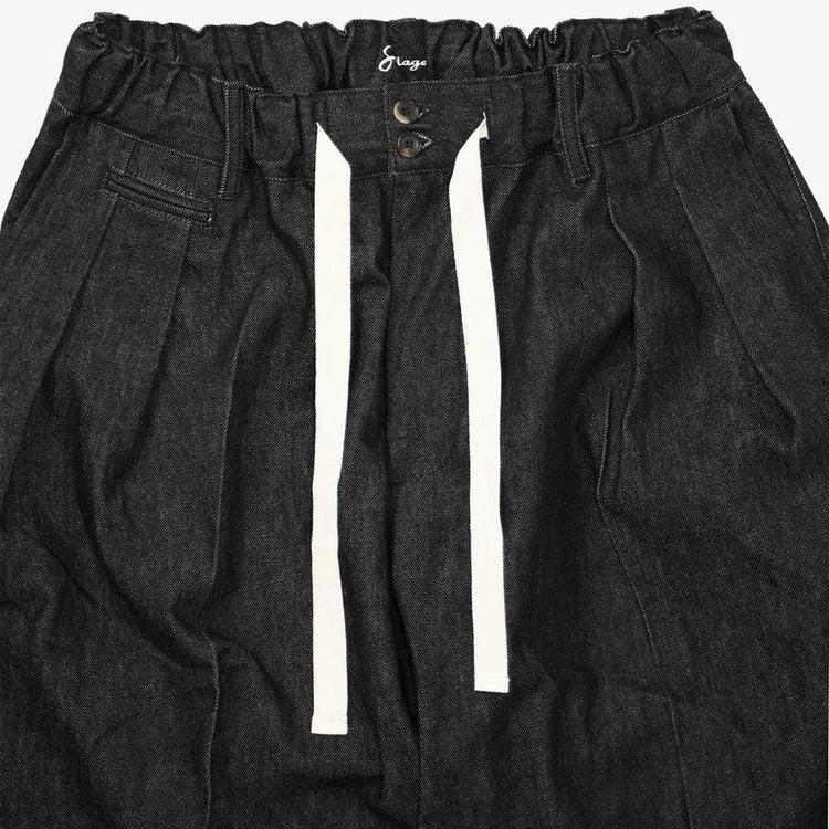 Sillage / hakama pants black denim one wash 