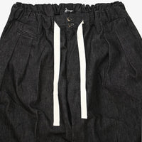 Sillage / hakama pants black denim one wash 