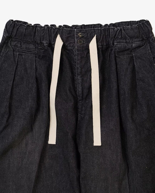 Sillage  hakama pants black denim damaged