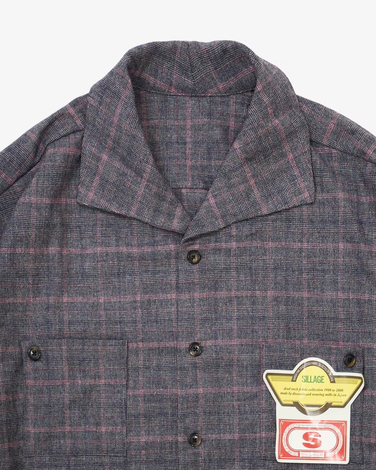 Sillage  rib blouson deadstock glen check pink