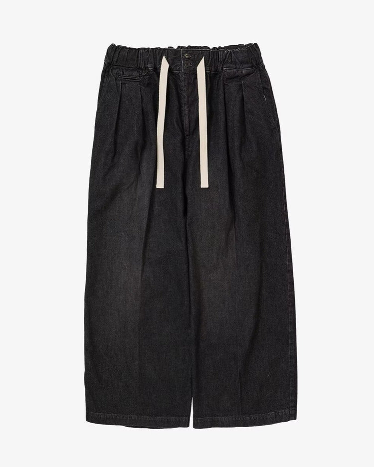 Sillage hakama pants black denim damaged 