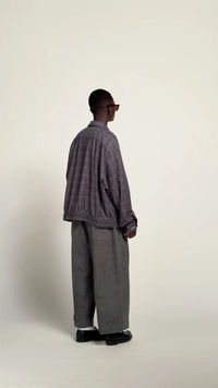 Sillage  rib blouson deadstock glen check pink